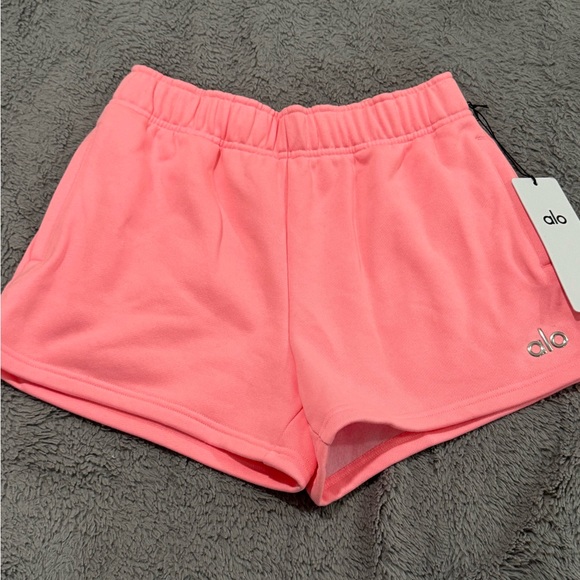 ALO Yoga neon Pink bubblegum Athletic accolade Shorts - Picture 2 of 11
